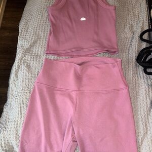 ALO Yoga Mauve Workout Set